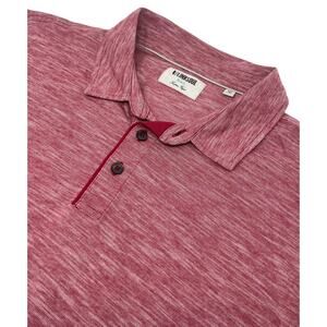 Linksoul Men’s Shirt 2XL Red Tempus Fugit Luxury Cotton Polo Golf Rugby